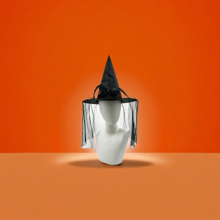 The black witch hat Halloween party decoration is suitable for both adults and children The black witch hat Halloween party decoration is suitable for both adults and children